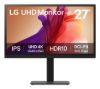 Picture of LG 27' IPS UHD 4K Monitor with 90% DCI-P3 and HDR10 support, 3840x2160, 300 nits, 5ms, Height/Pivot/Tilt/Swivel adjustable, 3-side borderless