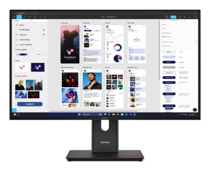 Picture of LENOVO ThinkVision T32H-30 31.5'/32' 60Hz UHD IPS Monitor 3840x2160 16:9 4ms Height Adjustable Tilt Pivot Swivel HDMI DP USB-C hub LAN RJ45 VESA 3yr