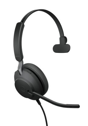 Picture of Jabra Evolve2 40 SE Wired USB-CA UC Mono Headset, 360° BusyLight, Noise Isolationg Ear Cushions, 2Yr Warranty, Plug-and-play,3-Microphone Technology