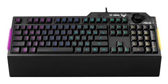 Picture of ASUS RA04 TUF GAMING K1 RGB Keyboard, Volume Knob, 19 Key Rollover, Spill Resistance, Programmable Keys