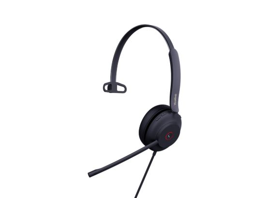Picture of Yealink UH37 Microsoft Teams Certified USB Wired Headset, Mono, USB-A 2.0, 35mm Speaker, Busylight, Leather Ear Cushion, HD Audio