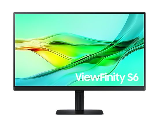 Picture of Samsung 23.8'/24' S6 ViewFinity 100Hz QHD IPS Monitor 2K 2560x1440 16:9 5ms Height Adjust Tilt Swivel Pivot DP1.4 HDMI USB-C HUB LAN HAS HDR10 VESA 3Y