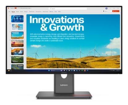 Picture of Lenovo ThinkVision P24qd-40 23.8' 24' 24' QHD IPS Monitor 2K 2560x1440 16:9 Height Adjustable Tilt Swivel Pivot HDMI DP1.4 DP 4xUSB3.2 Hub Etherne 3yr