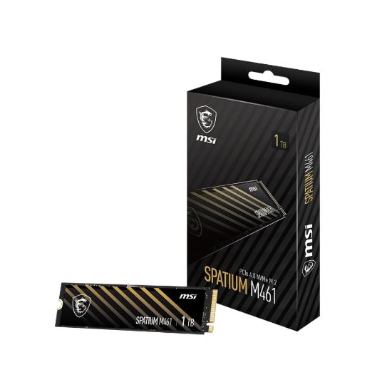 Picture of MSI SPATIUM M461 PCIe 4.0 NVMe M.2 1TB Internal SSD PCIe Gen4 NVMe (SPATIUM M461 PCIe 4.0 NVMe M.2 1TB), 5 Year Warranty