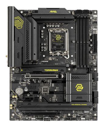 Picture of MSI MAG B860 TOMAHAWK WIFI, INTEL B860, 4x DDR5 256GB, 1x HDMI, 2x PCI-E x16 slot, 1x PCI-E x1, 3x M.2, 4x SATA 6G, 8x USB 2.0. Intel® Killer™ BE1750