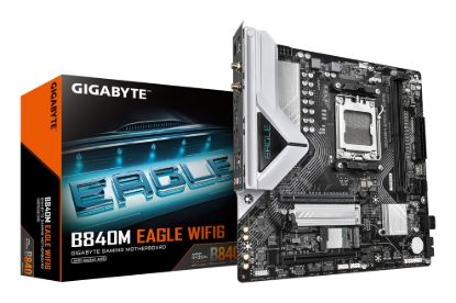 Picture of B840M EAGLE ,AMD AM5 B850, Ryzen 7000/8000/9000, 4xDDR5 256GB EXPO/XMP, PCIe 5.0 x16, 2xM.2, 4xSATA, 2.5GbE LAN, Wi-Fi 6E, HDMI, DP, USB-C/3.2