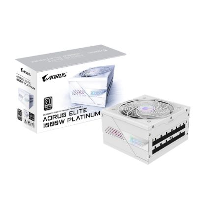 Picture of Gigabyte GP-AE1000PM PG5 ICE 1000W PSU Power Supply, ATX 60-50 Hz 1000W 120mm Fan 80 PLUS  Platinum >100,000 hours