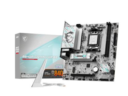 Picture of MSI B840M GAMING WIFI6E, AMD B840, AM5, 2xDDR5 128GB, PCIe 4.0 x16, 2xM.2 PCIe4, 2.5G LAN, Wi-Fi 6E, USB 5G, HDMI/DP, 2yr wty