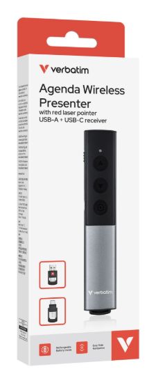 Picture of Verbatim Agenda Wireless Presenter with Red Laser Pointer