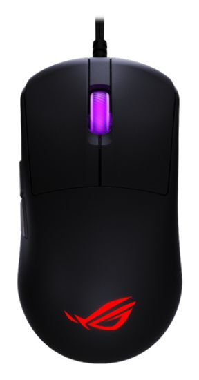 Picture of ASUS ROG Harpe Mini Core Gaming Mouse - Black, wired USB, ROG Micro Switch II, 1000Hz, RGB LED, AURA Sync, paracord cable