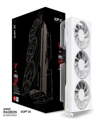 Picture of XFX Swift AMD Radeon RX 9070GRE White Triple Fan Gaming Edition with 12GB GDDR6 HDMI 3xDP, AMD RDNA™ 4 (RX-97GRE29W7)