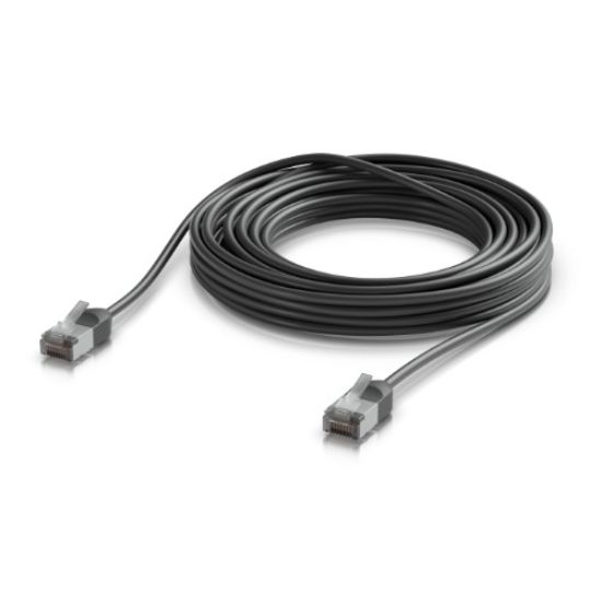 Picture of Ubiquiti UniFi Premium Patch Cable Outdoor, 8M,Black,Ultra-Thin, Rugged, Shielded Patch, Optimized, Perform Harshest Environments ,10 GbE Networking.