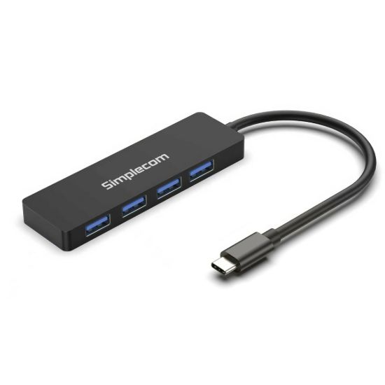 Picture of Simplecom CH360 SuperSpeed USB-C to 4-Port USB-A Hub USB 3.2 Gen1