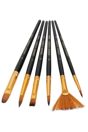 Picture of DERWENT ACY TAKLON BRUSH SMALL PK6