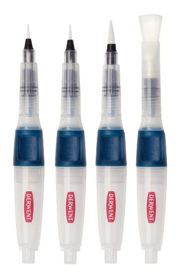 Picture of DERWENT WATERBRUSH PUSH BUTTON ASST PK4