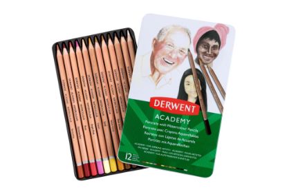 Picture of DERWENT ACY WATERCOLOUR SKIN TONES TIN12