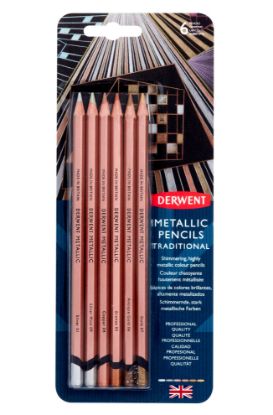 Picture of DERWENT METALLIC PNC TRAD BLIST PK6