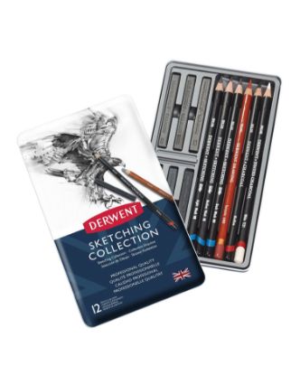 Picture of DERWENT SKETCHING MIXED MEDIA TIN 12