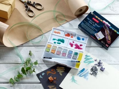 Picture of DERWENT INKTENSE PAINT PAN PAL METALLIC