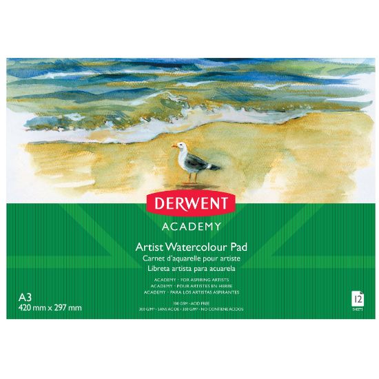 Picture of DERWENT ACY WATERCOLOUR A3 LNDSCP 12SHT