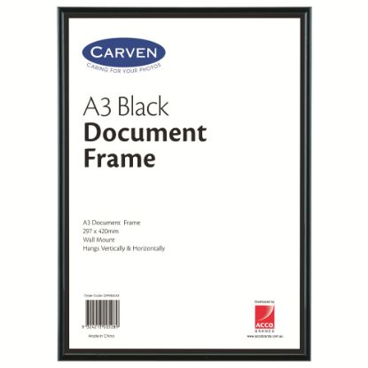 Picture of CARVEN DOCUMENT FRAME BLACK A3