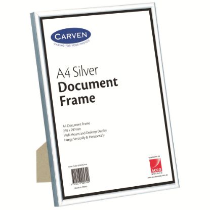 Picture of CARVEN DOCUMENT FRAME SILVER A4