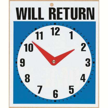 Picture of HEADLINE  WILL RET CLOCK SIGN 190X230MM