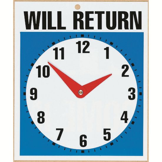 Picture of HEADLINE  WILL RET CLOCK SIGN 190X230MM