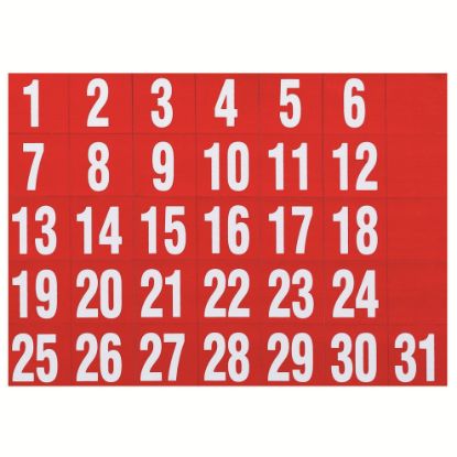 Picture of QUARTET MAGNETIC DATES RED SET OF 31