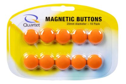 Picture of QUARTET MAG BUTTONS 20MM ORANGE 10PK