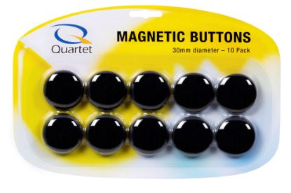 Picture of QUARTET MAG BUTTONS 30MM BLACK 10PK