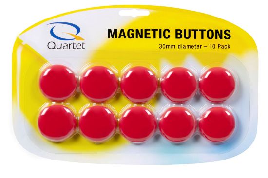 Picture of QUARTET MAG BUTTONS 30MM RED 10PK