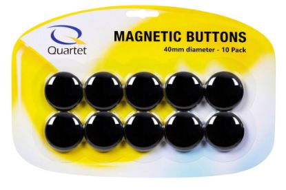 Picture of QUARTET MAG BUTTONS 40MM BLACK 10PK