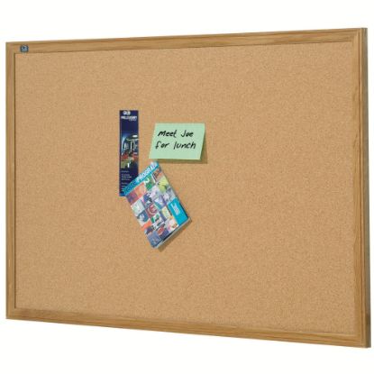 Picture of QUARTET OAK FRAME CORKBOARD 900X600MM