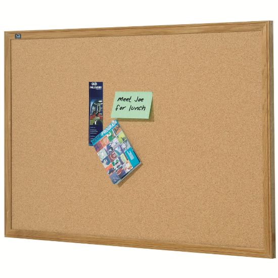 Picture of QUARTET OAK FRAME CORKBOARD 900X600MM