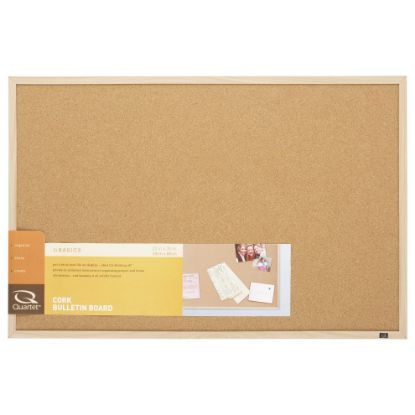 Picture of QUARTET OAK FINISH CORKBOARD 580X890MM