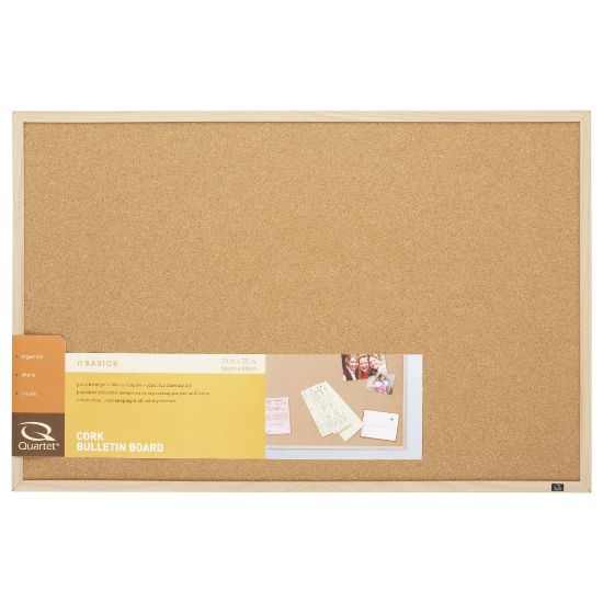 Picture of QUARTET OAK FINISH CORKBOARD 580X890MM