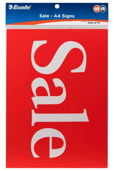 Picture of QUIKSTIK A4 SIGN SALE PK10