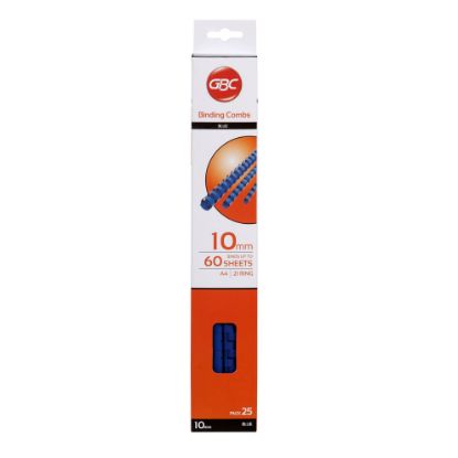 Picture of GBC PLASTIC 21 LOOP 10MM BLUE 25PK