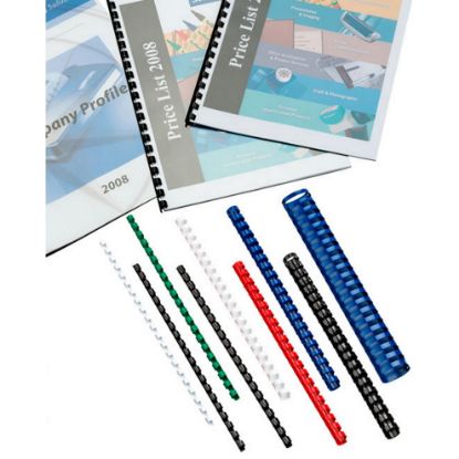 Picture of GBC PLASTIC 21 LOOP 10MM RED 100PK