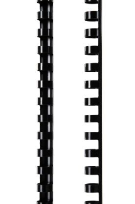 Picture of GBC PLASTIC 21 LOOP 12MM BLACK 25PK