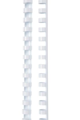 Picture of GBC PLASTIC 21 LOOP 12MM WHITE 100PK