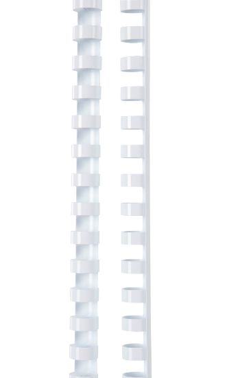 Picture of GBC PLASTIC 21 LOOP 12MM WHITE 100PK
