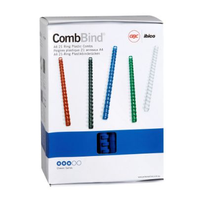 Picture of GBC PLASTIC 21 LOOP 19MM BLUE 100PK