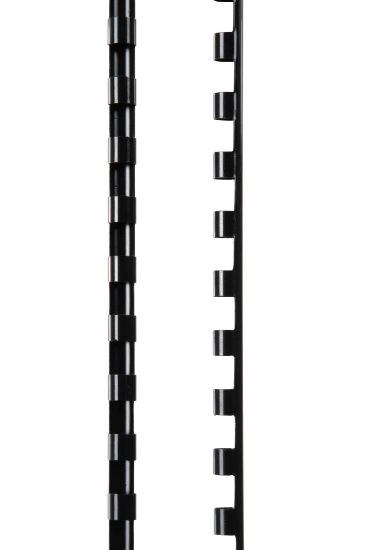 Picture of GBC PLASTIC 21 LOOP 6MM BLACK 100PK