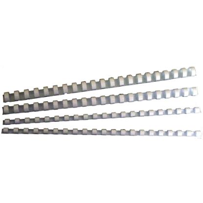 Picture of GBC PLASTIC 21 LOOP 6MM WHITE 100PK