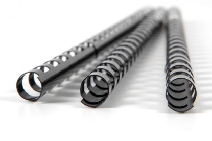 Picture of GBC PLASTIC 21 LOOP 8MM BLACK 25PK