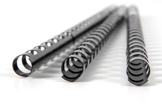 Picture of GBC PLASTIC 21 LOOP 8MM BLACK 25PK