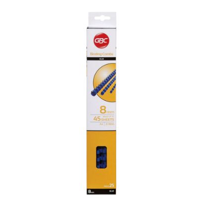 Picture of GBC PLASTIC 21 LOOP 8MM BLUE 25PK