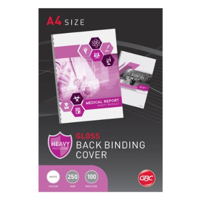 Picture of GBC GLOSS COVERS WHITE 100PK
